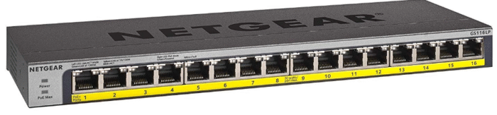 Netgear GS116LP 16-Port Gigabit Ethernet Rackmount Unmanaged PoE/PoE+ Switch - Image 3